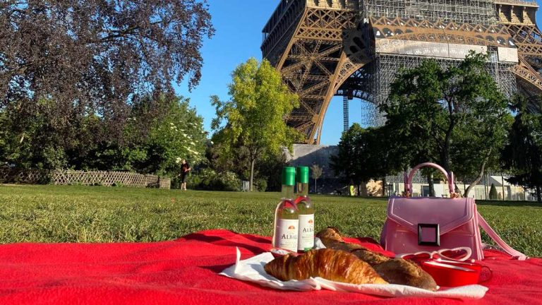 4 días en París; pícnic en la Torre Eiffel